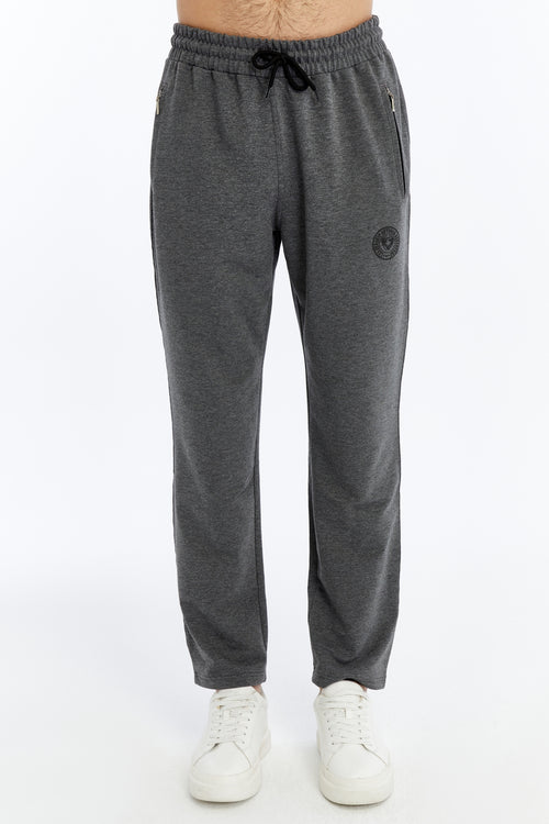 Erkek Fermuar Cepli Düz Paça Eşofman Alt-p601