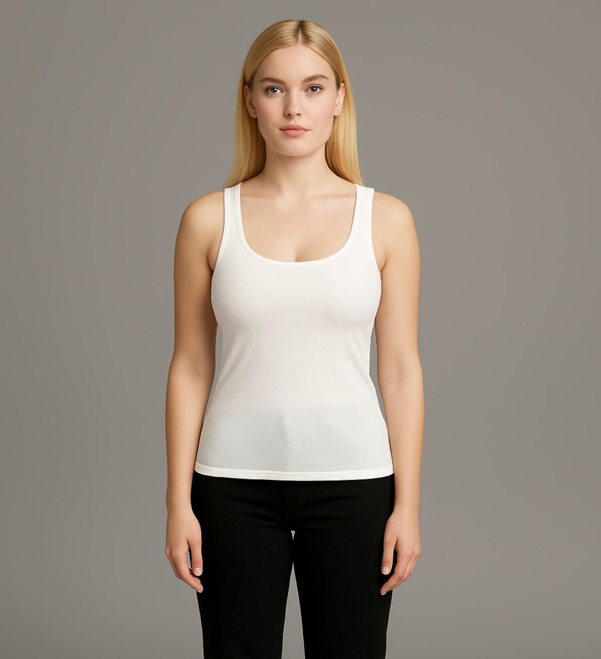 Kadın Kalın Askılı T-shirt-d815