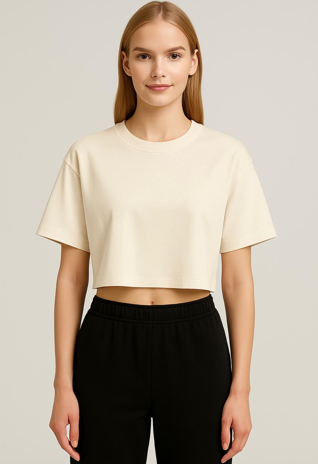 Kadın Kısa Kollu Oversize T-shirt-d814