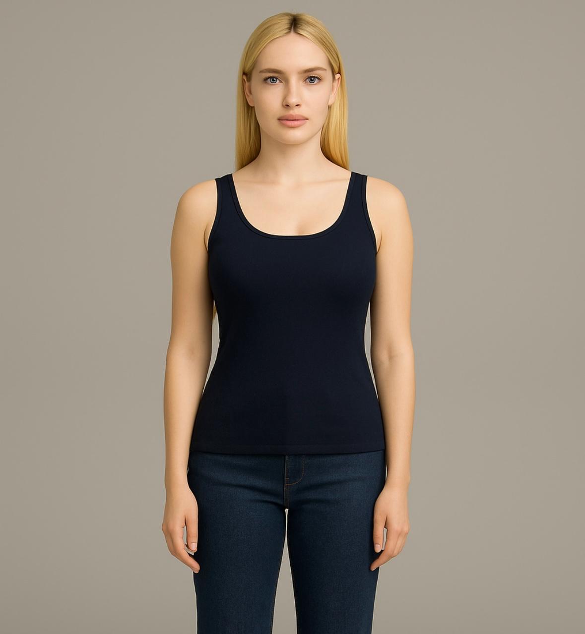 Kadın Kalın Askılı T-shirt-d815