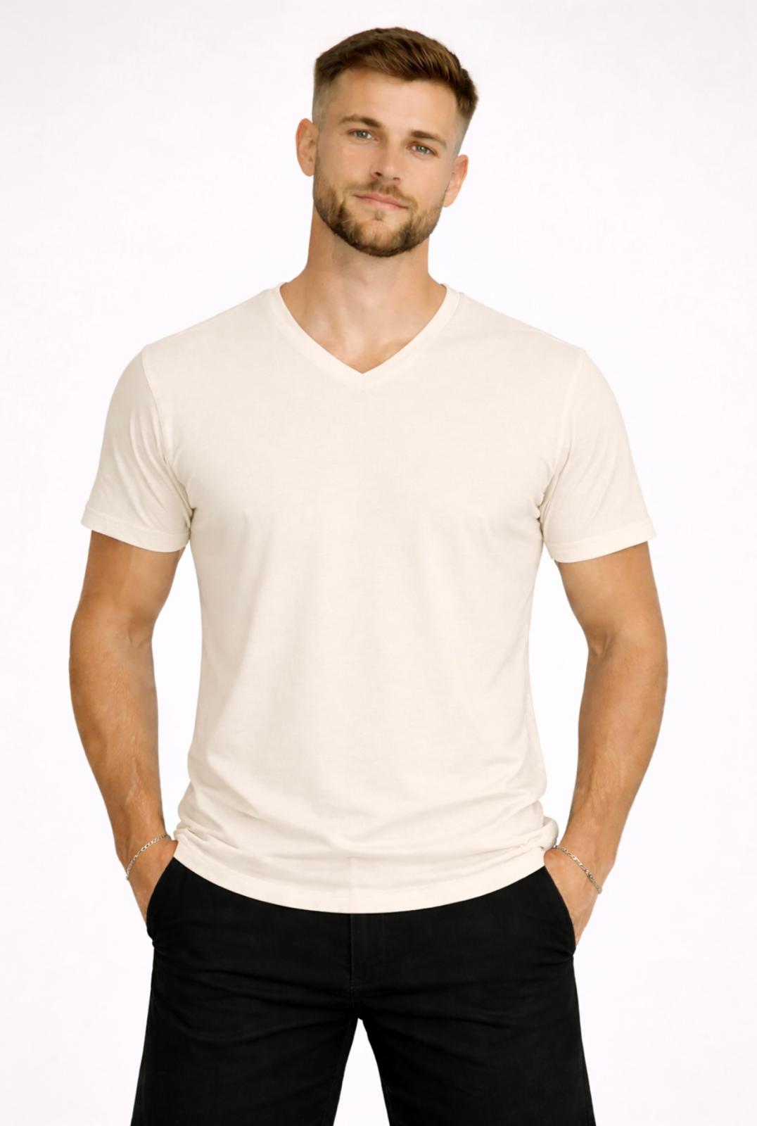 Erkek V Yaka Kısa Kollu-d804