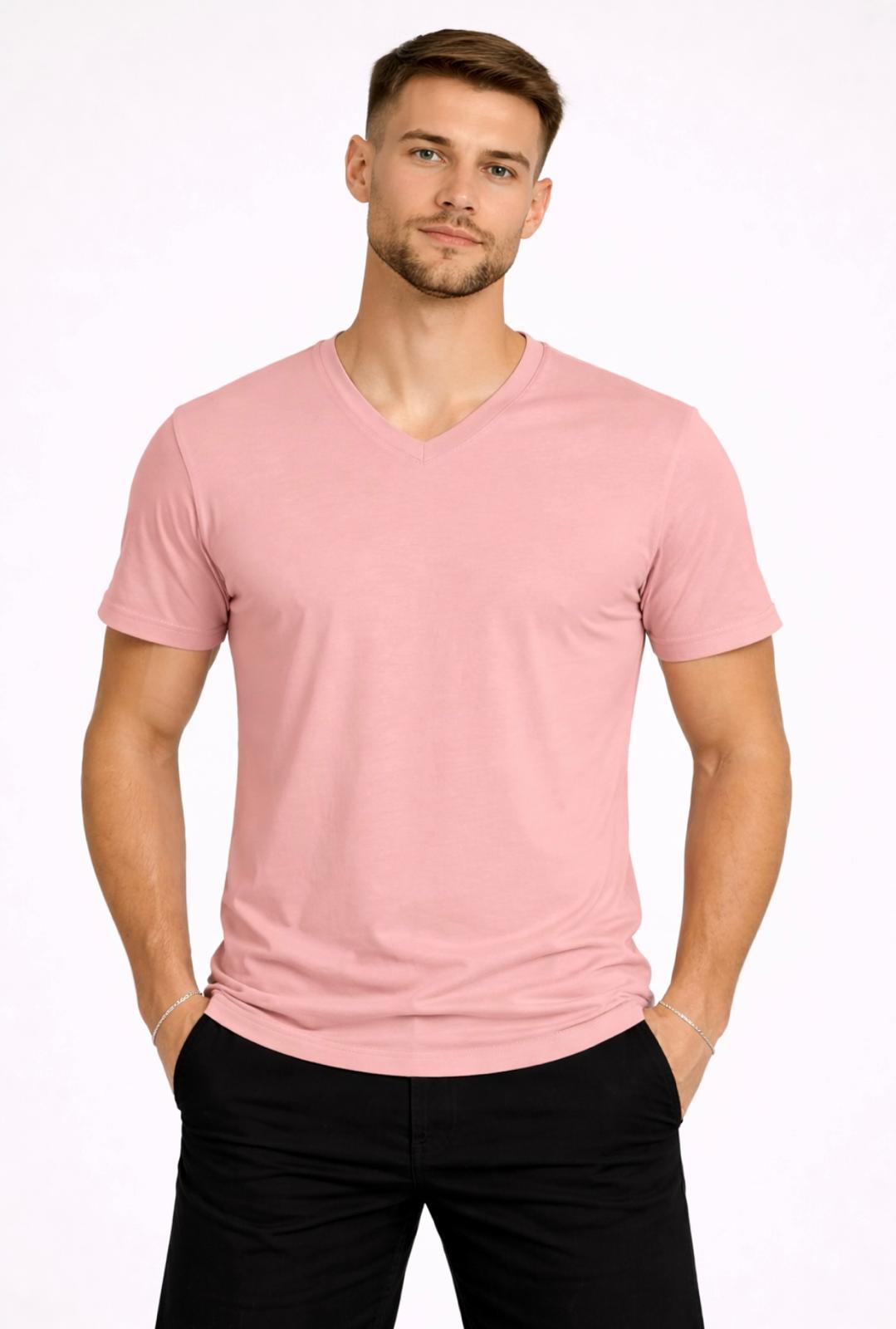 Erkek V Yaka Kısa Kollu-d804