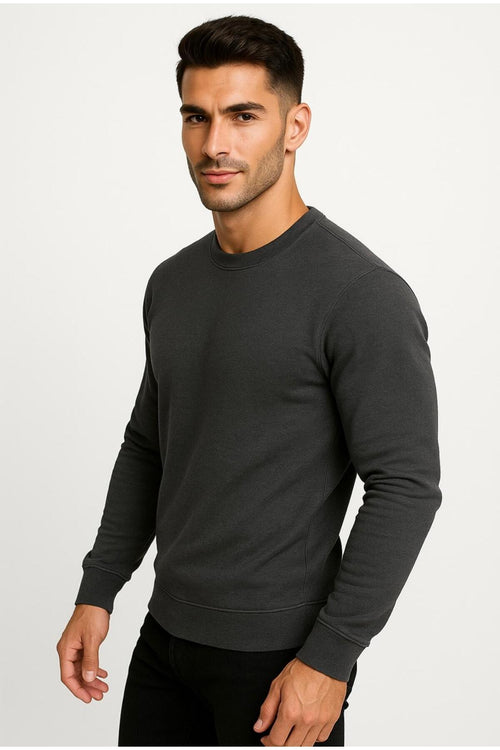 Erkek 2 İplik Sweatshirt-W1083-F1
