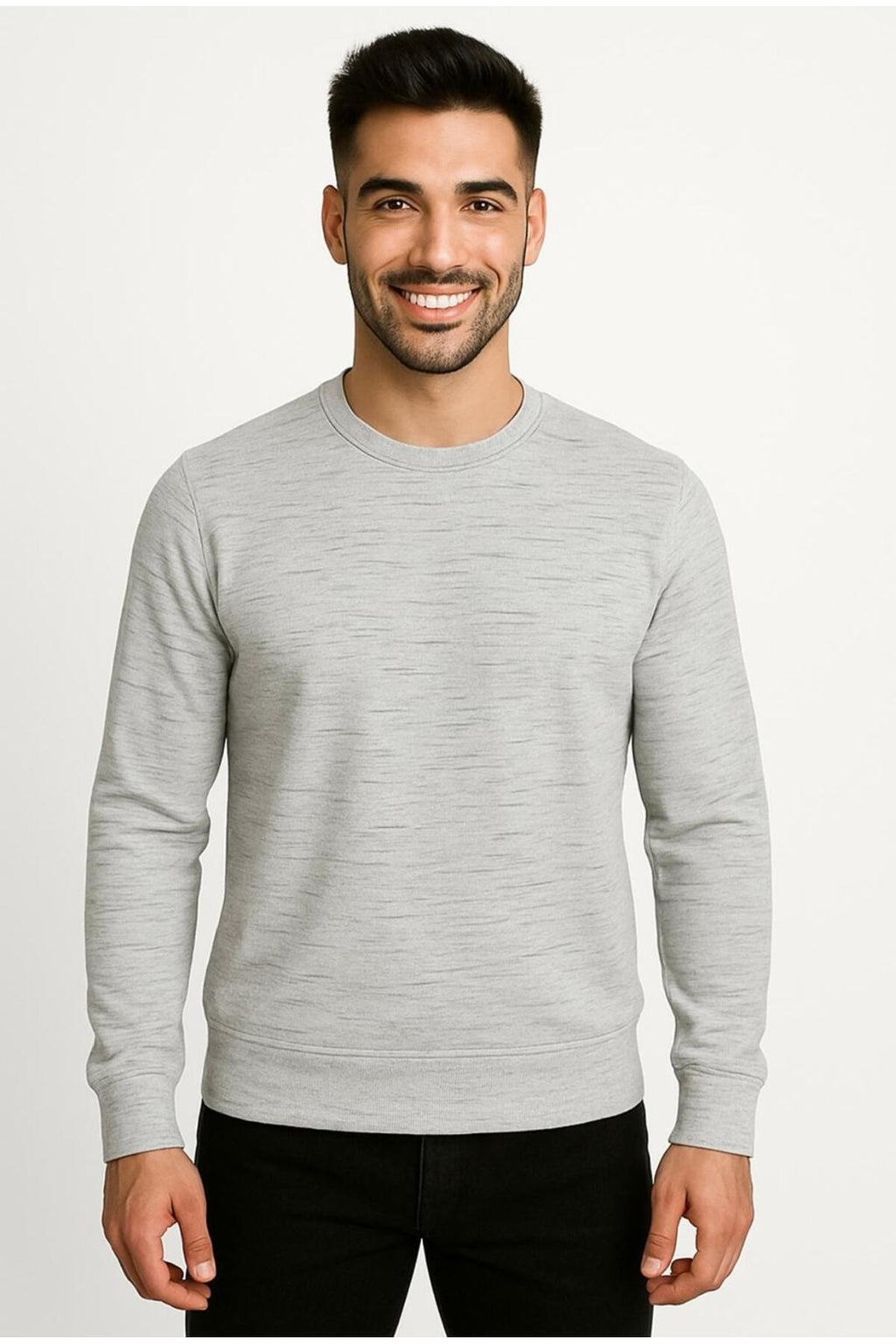 Erkek 2 İplik Sweatshirt-W1083-G1