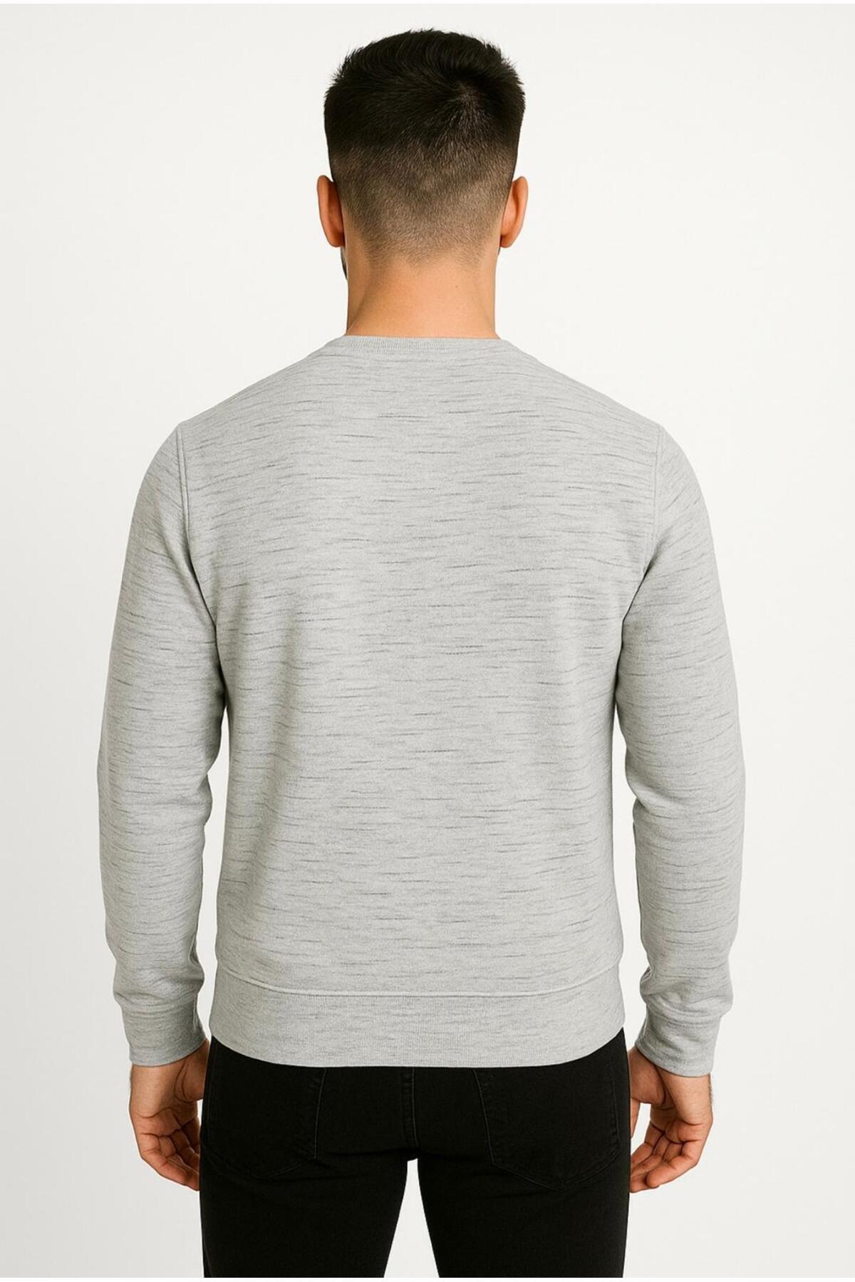 Erkek 2 İplik Sweatshirt-W1083-G1