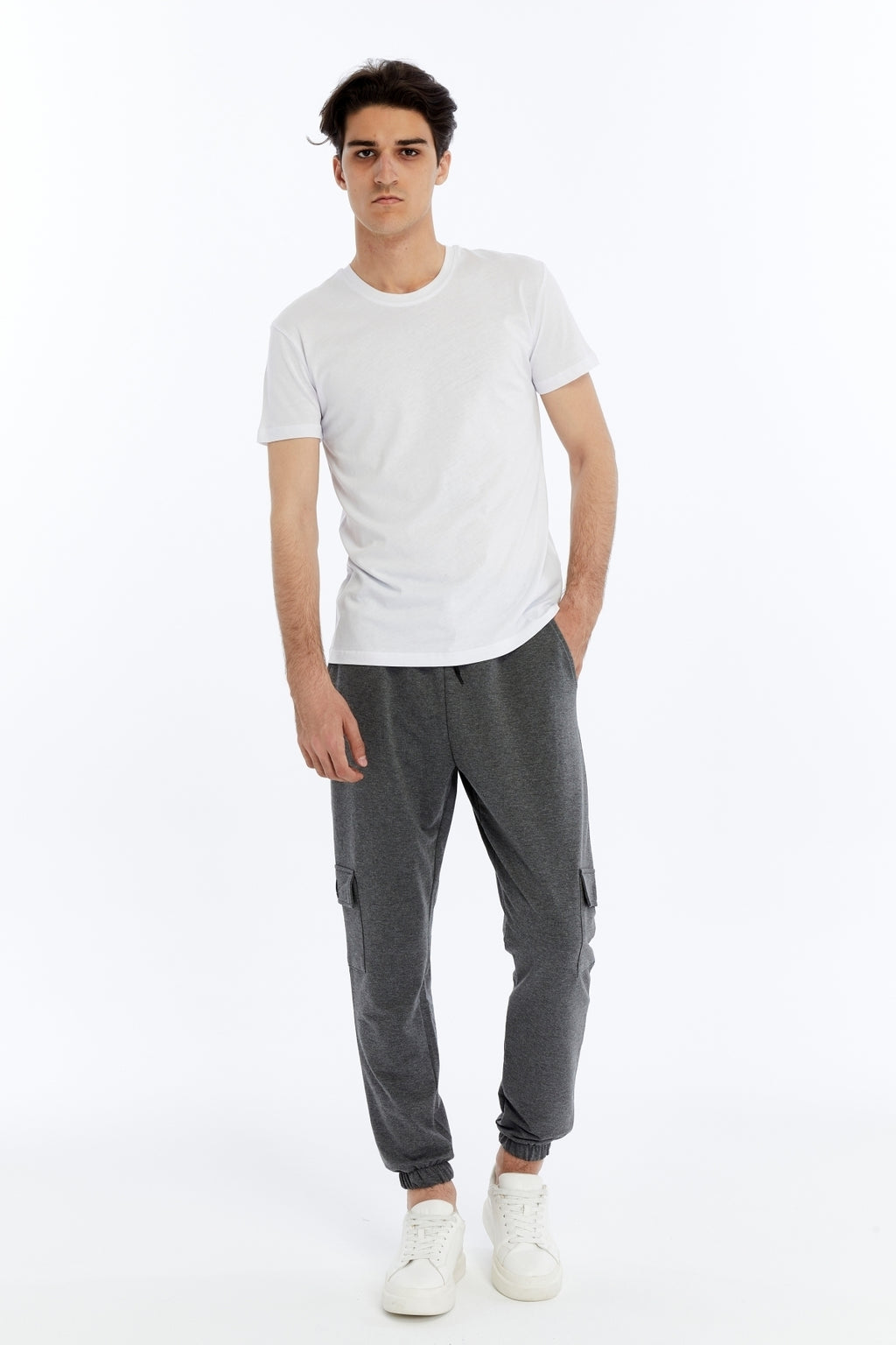Erkek Kapaklı Cepli Jogger Eşofman Altı-p2142