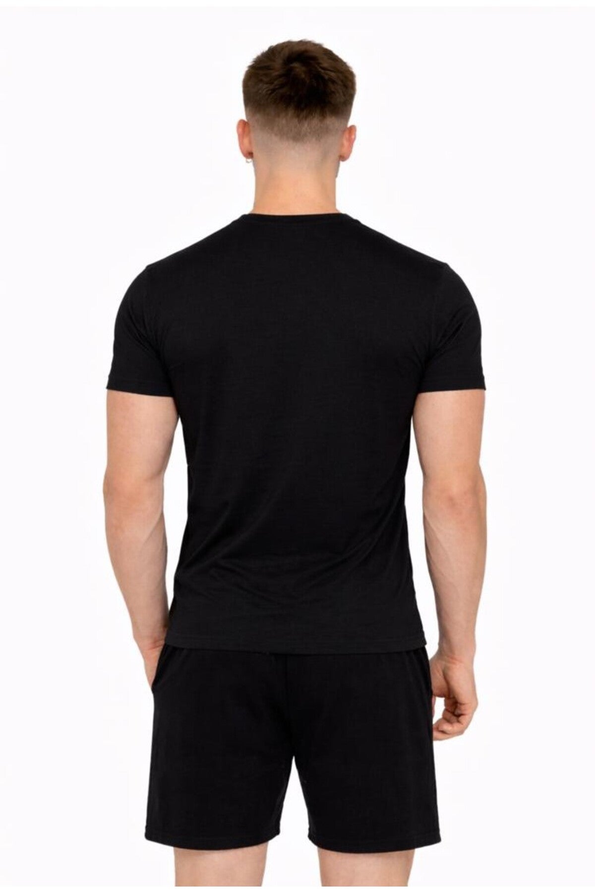 Erkek Pamuk Likralı Süprem Kısa Kollu-T-shirt-D230