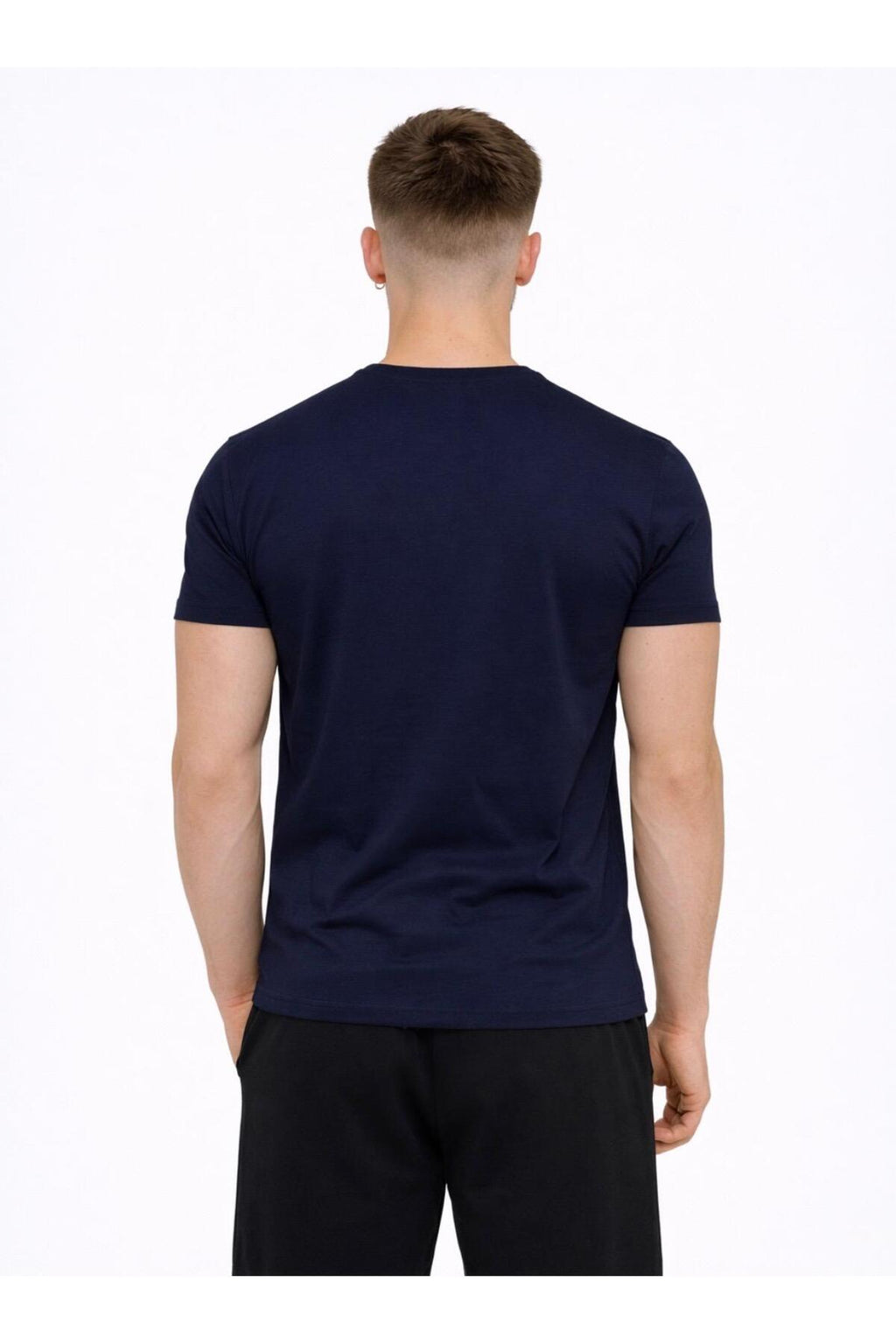 Erkek Pamuk Likralı Süprem Kısa Kollu-T-shirt-D230