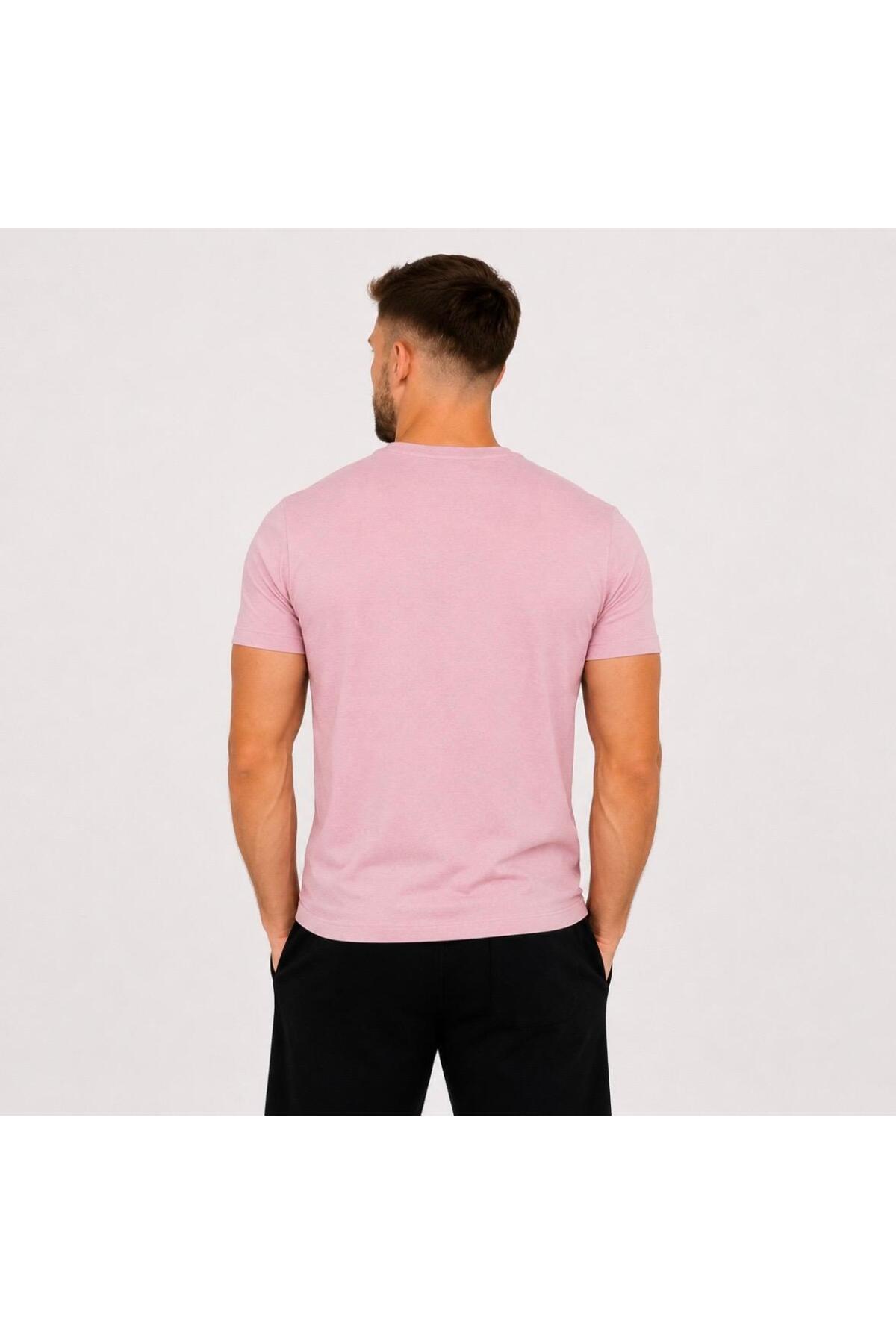 Erkek Pamuk Likralı Süprem Kısa Kollu-T-shirt-D230