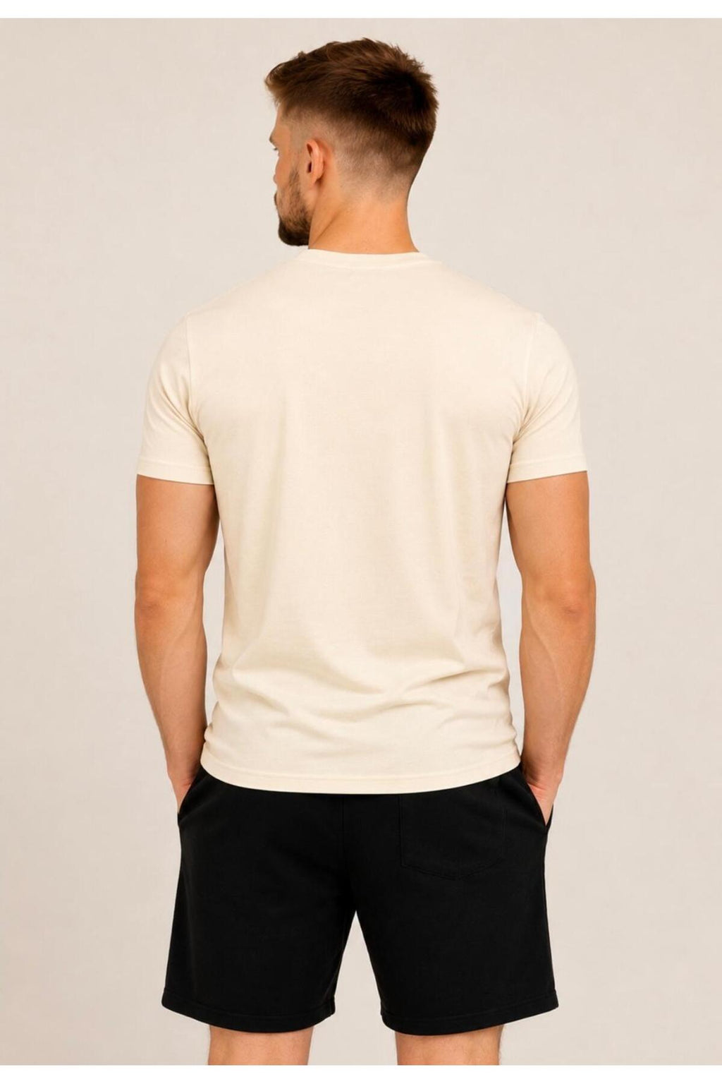 Erkek Pamuk Likralı Süprem Kısa Kollu-T-shirt-D230