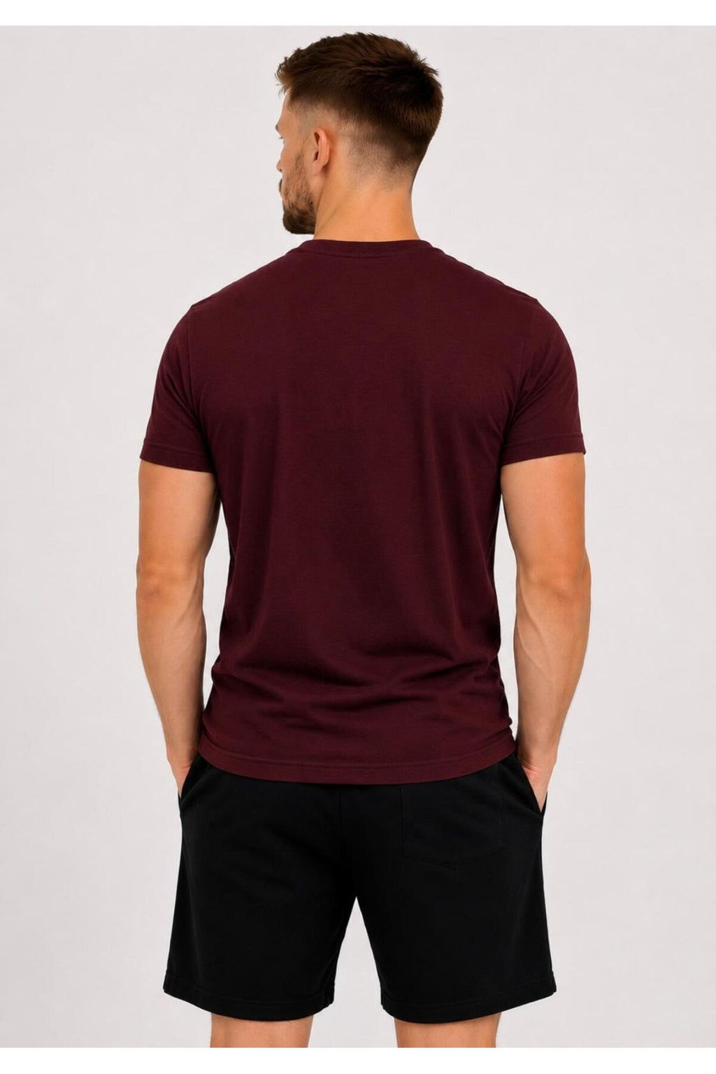 Erkek Pamuk Likralı Süprem Kısa Kollu-T-shirt-D230