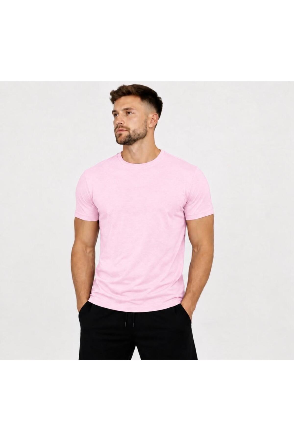 Erkek Pamuk Likralı Süprem Kısa Kollu-T-shirt-D230