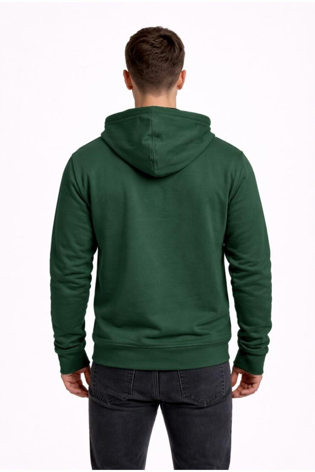 Erkek 2 İplik Fermuarlı Kapüşonlu Sweatshirt-W1084