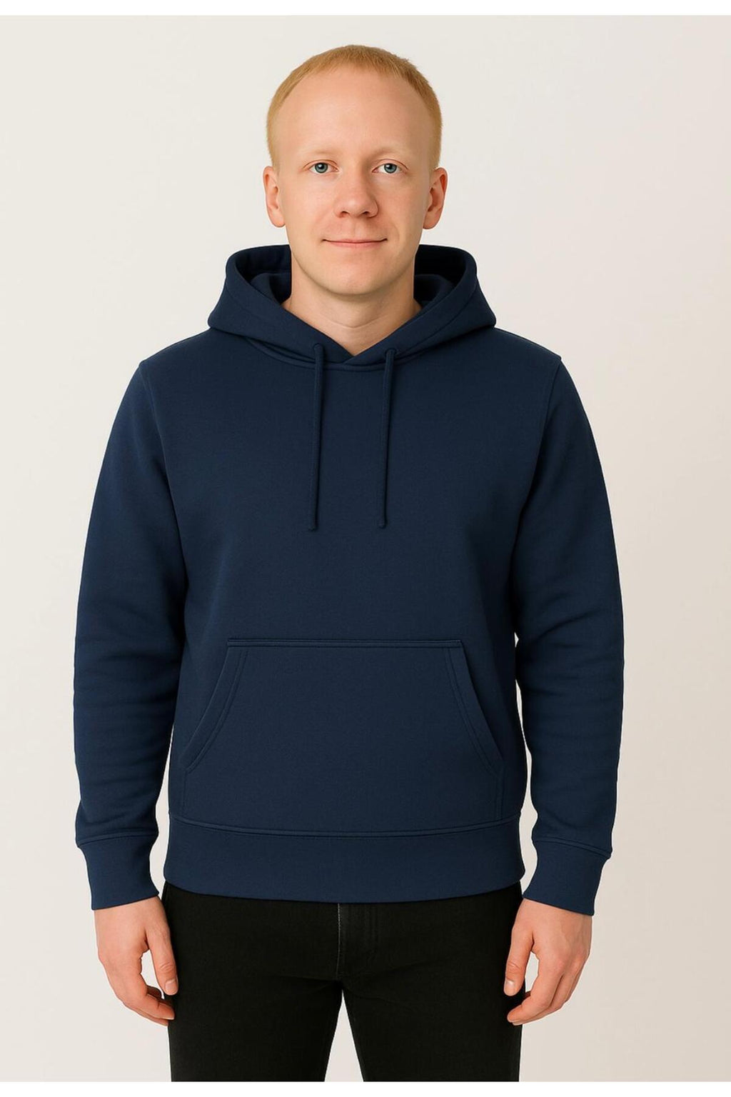 Erkek 3 İplik şardonlu Kapüşonlu Sweatshirt-W1108
