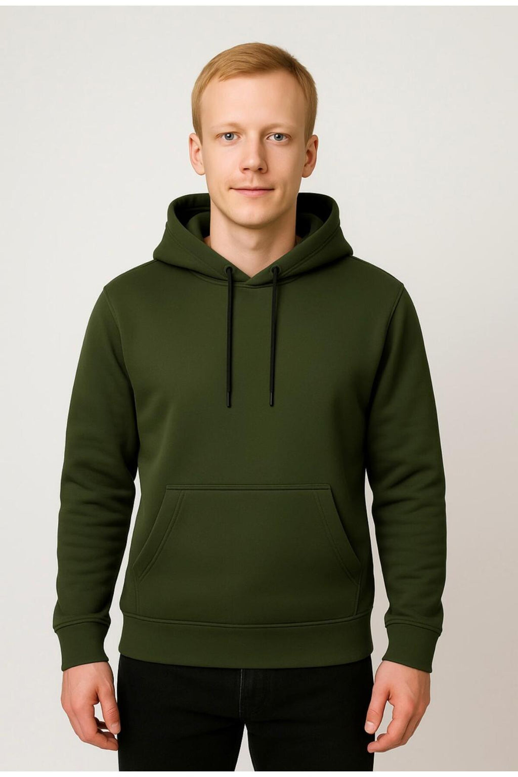 Erkek 3 İplik şardonlu Kapüşonlu Sweatshirt-W1108