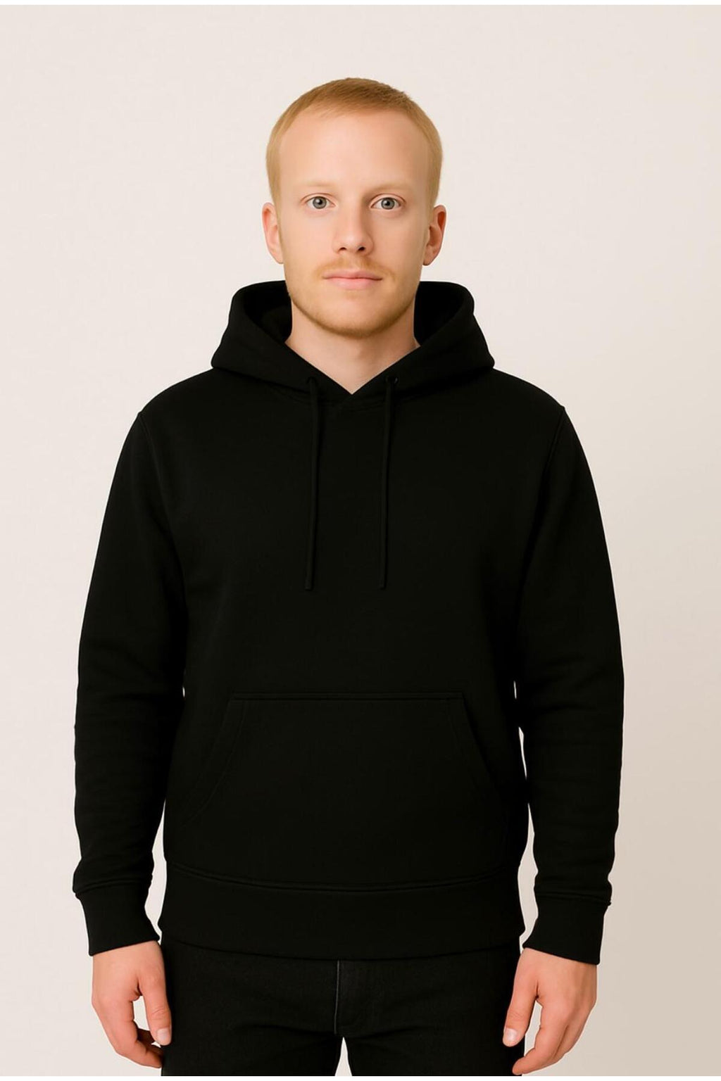 Erkek 3 İplik şardonlu Kapüşonlu Sweatshirt-W1108