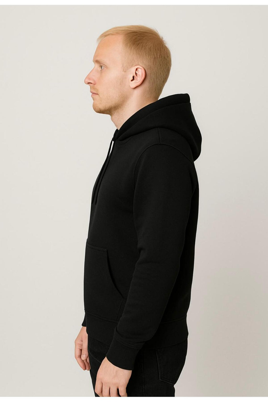 Erkek 3 İplik şardonlu Kapüşonlu Sweatshirt-W1108