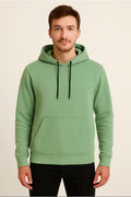 Erkek 3 İplik şardonlu Kapüşonlu Sweatshirt-W1108