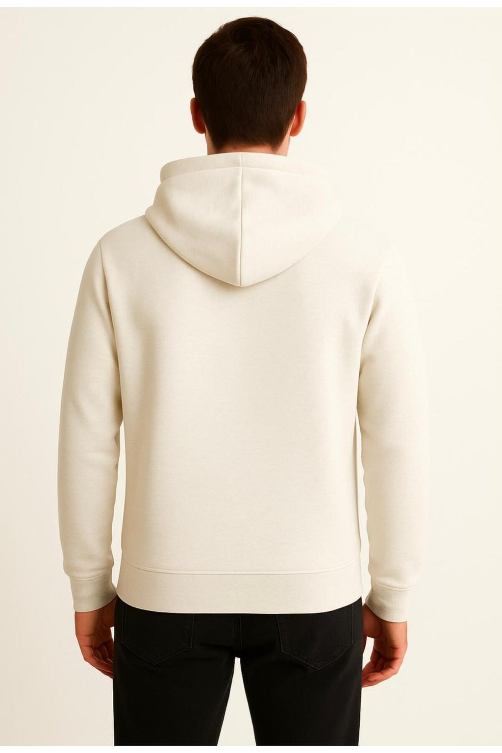 Erkek 3 İplik şardonlu Kapüşonlu Sweatshirt-W1108