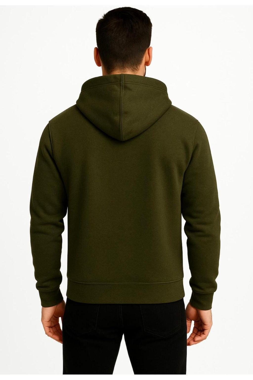 Erkek Fermuarlı Kapüşonlu Sweatshirt 3 İplik Şardonlu-W590