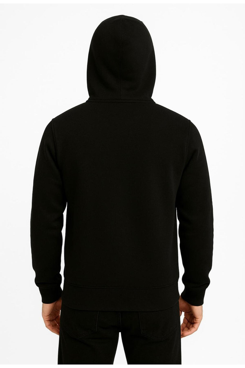 Erkek Fermuarlı Kapüşonlu Sweatshirt 3 İplik Şardonlu-W590