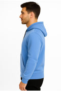 Erkek Fermuarlı Kapüşonlu Sweatshirt 3 İplik Şardonlu-W590-E