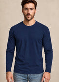 Erkek Pamuklu Likralı Süprem Uzun Kollu T-shirt-D240