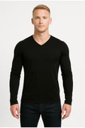 Erkek 3lü V Yaka Paumk Likralı Süprem T-shirt-D236-3