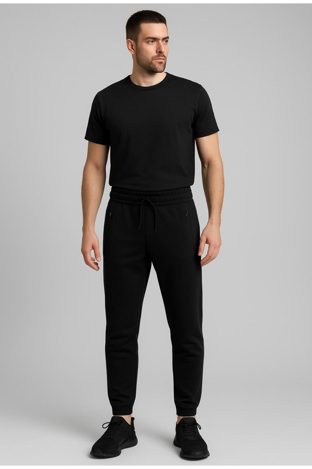 Erkek Fermuar cepli Jogger Eşofman Altı-P2104