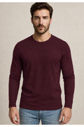 Erkek Pamuklu Likralı Süprem Uzun Kollu T-shirt-D240