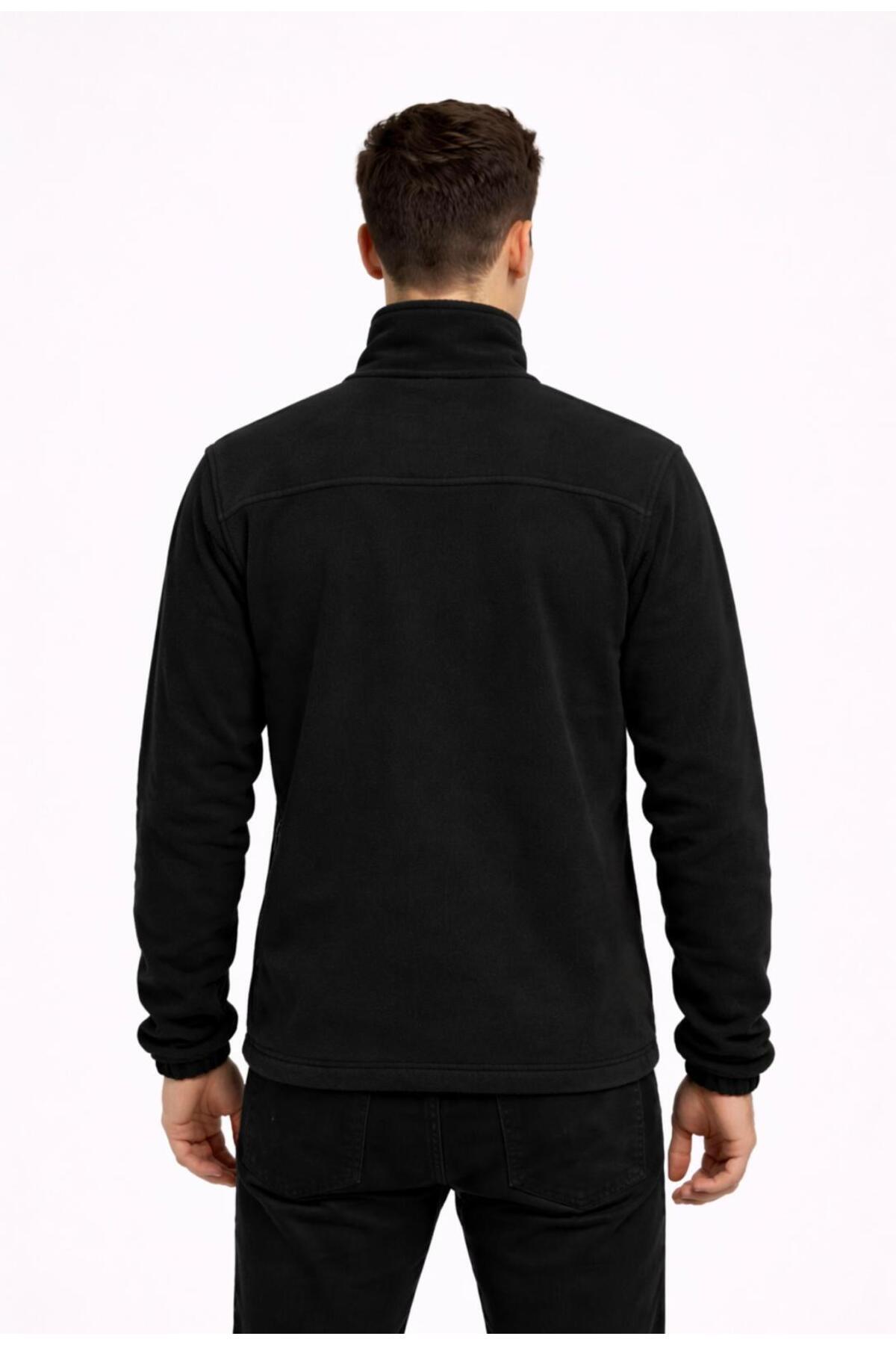 Erkek Polar Fermuarlı Hakim Yaka Sweatshirt-W1141