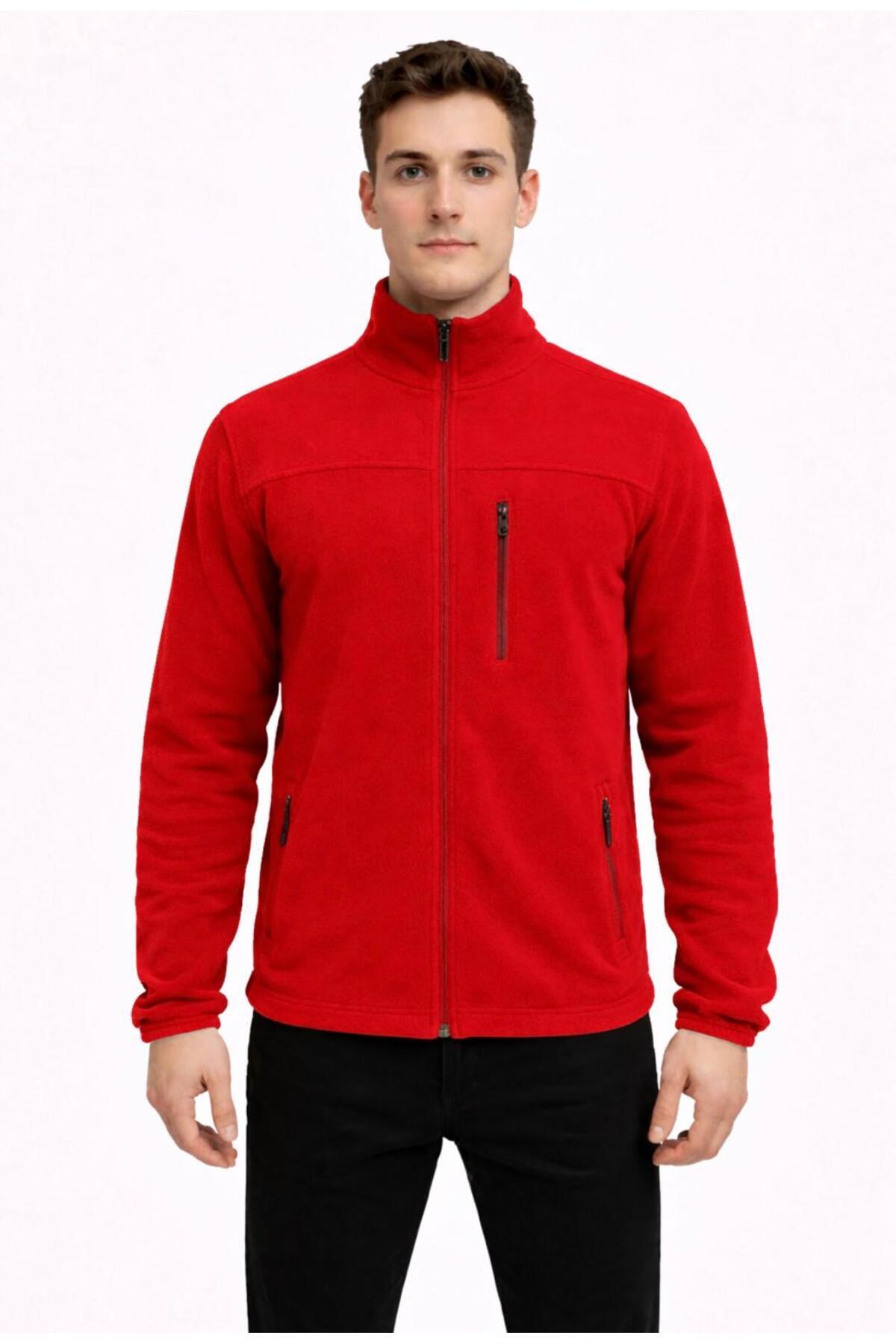 Erkek Polar Fermuarlı Hakim Yaka Sweatshirt-W1141