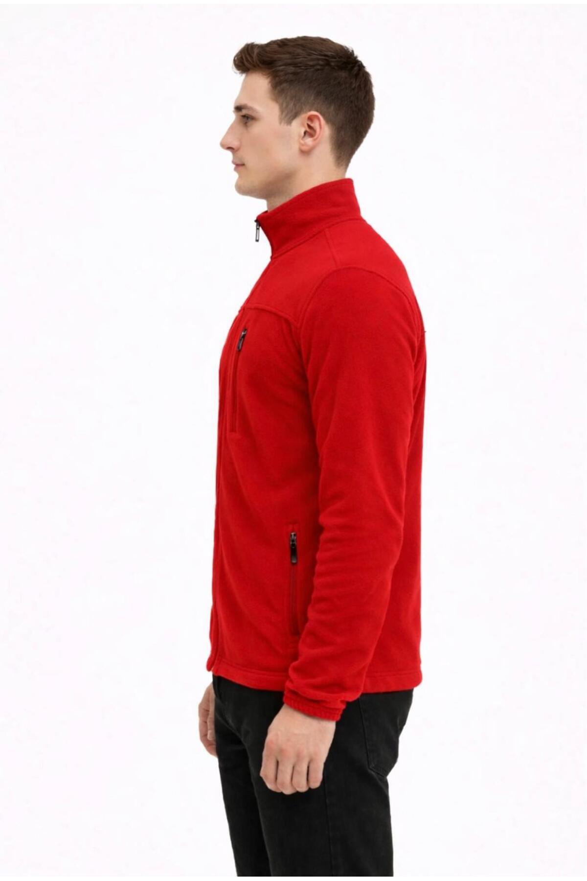 Erkek Polar Fermuarlı Hakim Yaka Sweatshirt-W1141
