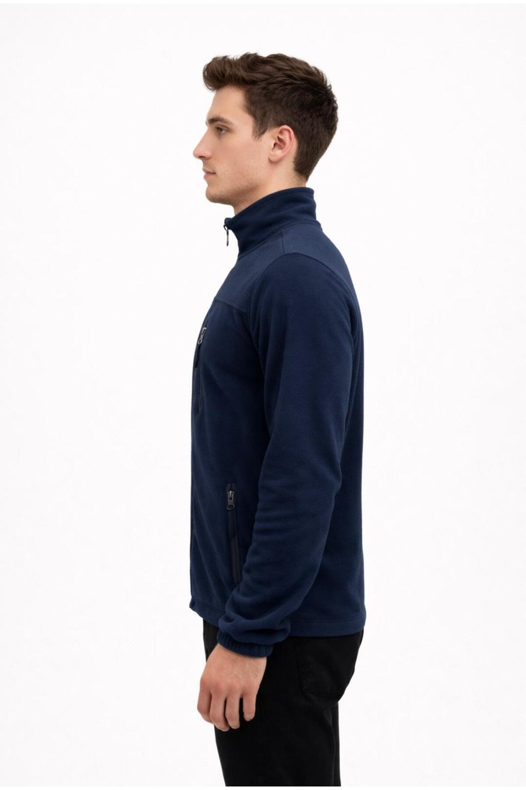 Erkek Polar Fermuarlı Hakim Yaka Sweatshirt-W1141