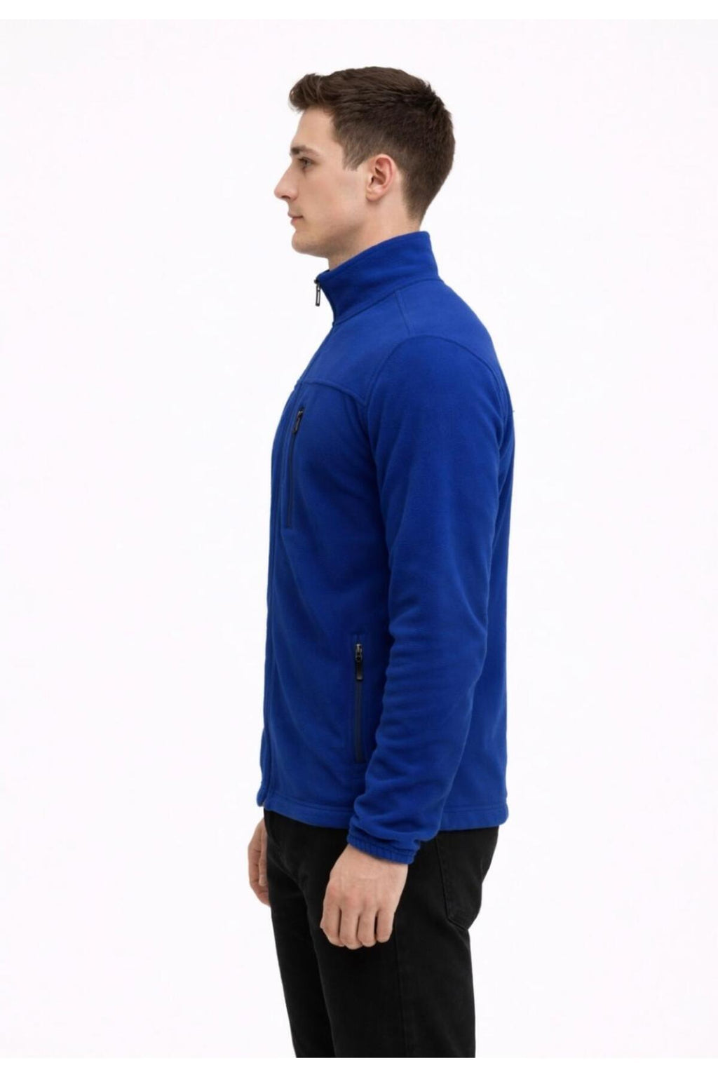 Erkek Polar Fermuarlı Hakim Yaka Sweatshirt-W1141