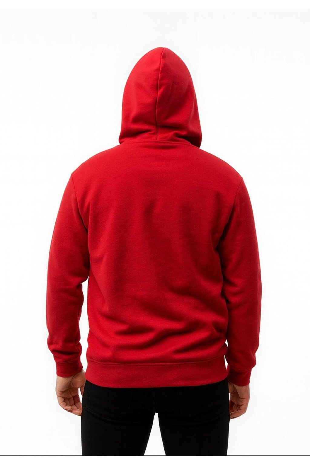 Erkek Polar Fermuarlı Kapüşonlu Sweatshirt-W1157