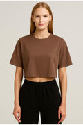 Kadın Kısa Kollu Oversize T-shirt-d814