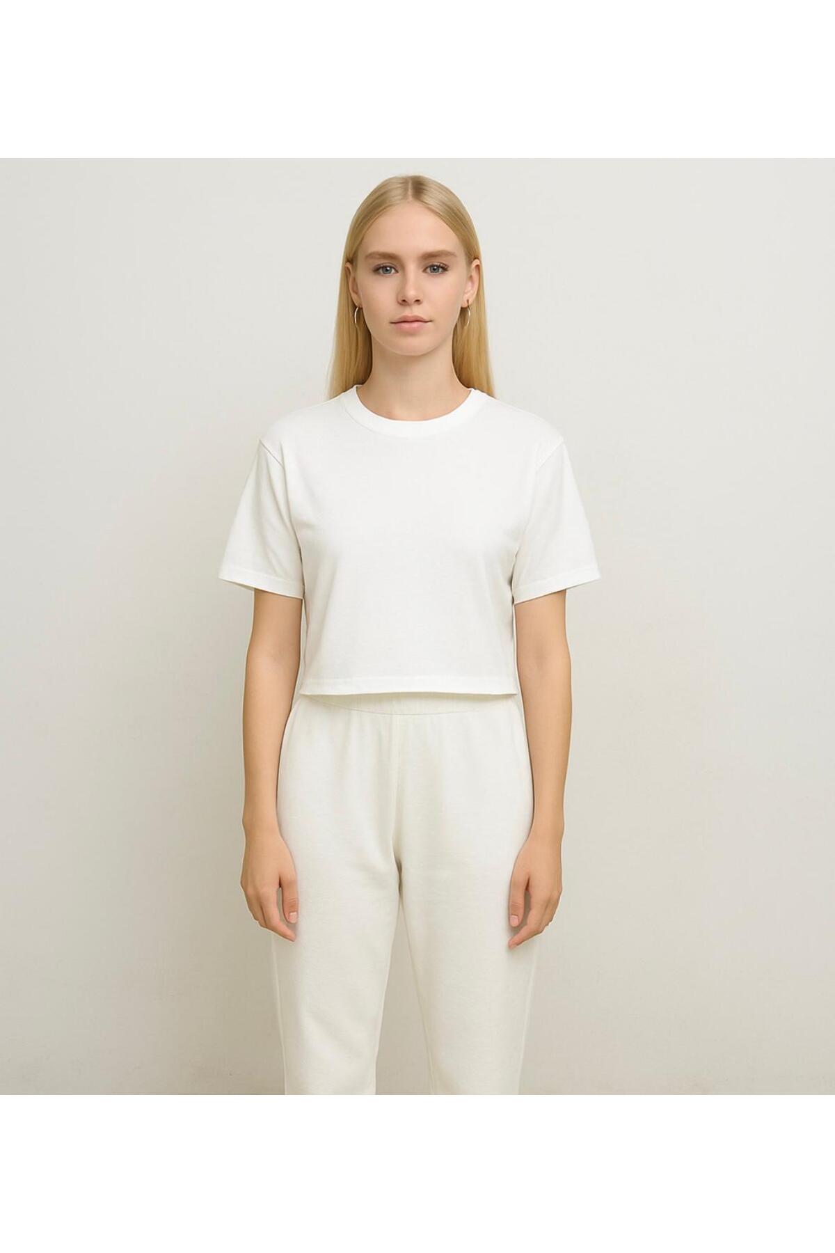 Kadın Kısa Kollu Oversize T-shirt-d814