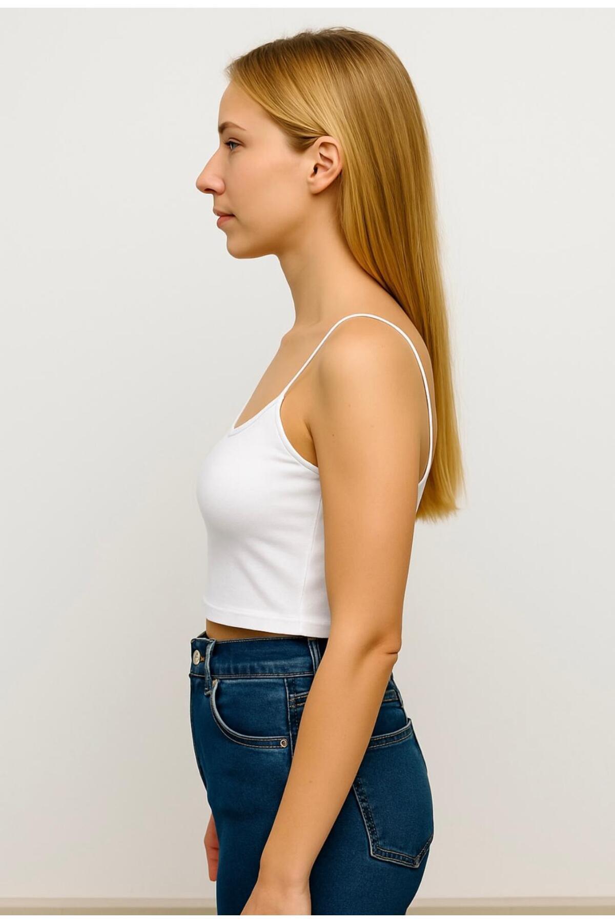 Kadın Ip Askılı Crop Büstiyer-d813