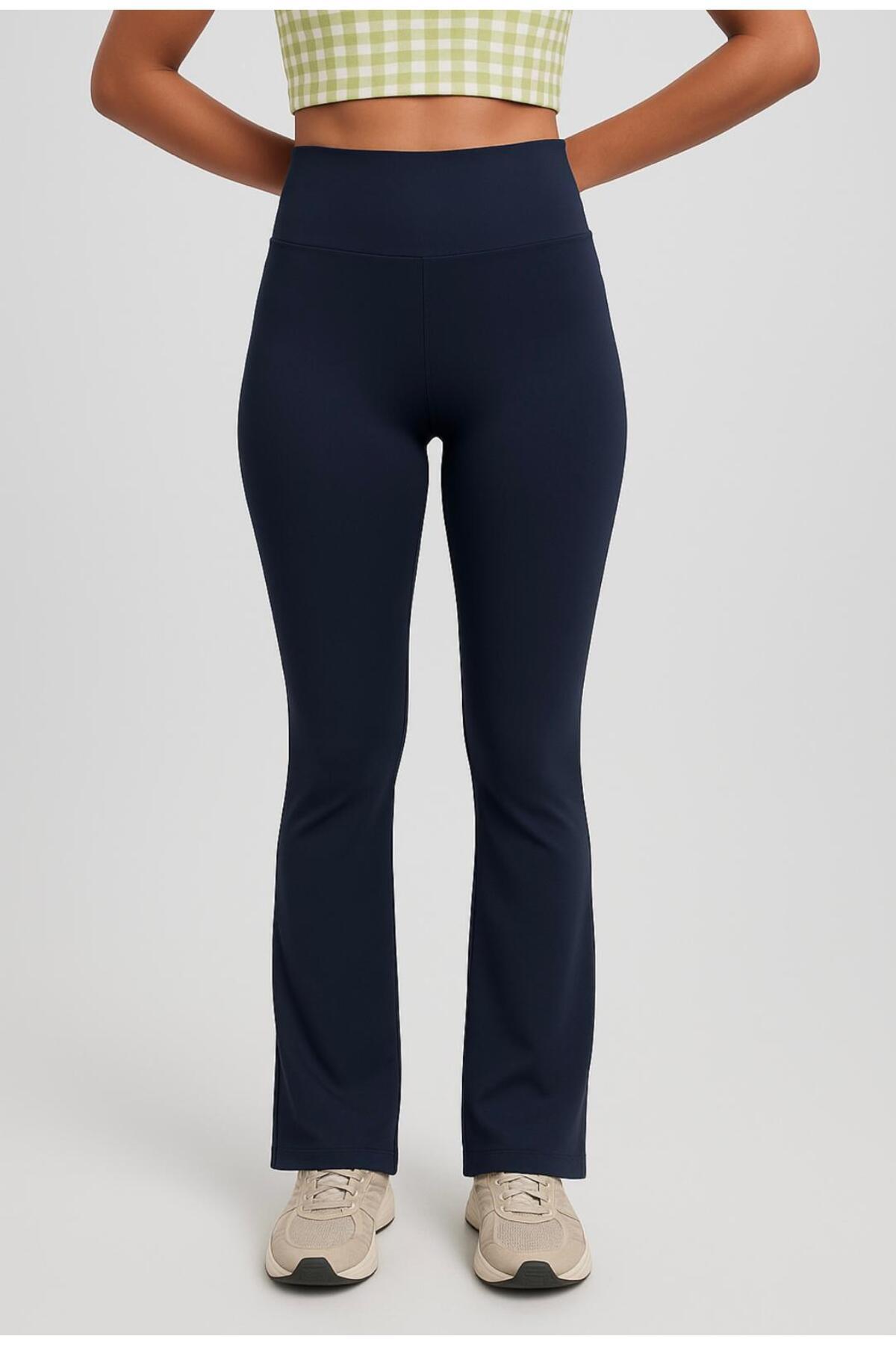 Kadın İspanyol Paça Spor Yoga Tayt-P2235