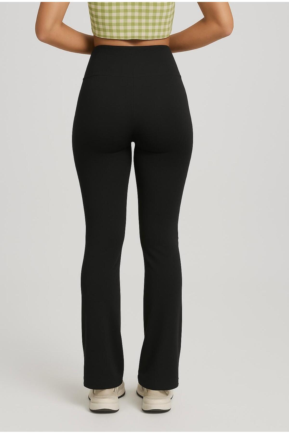 Kadın İspanyol Paça Spor Yoga Tayt-P2235