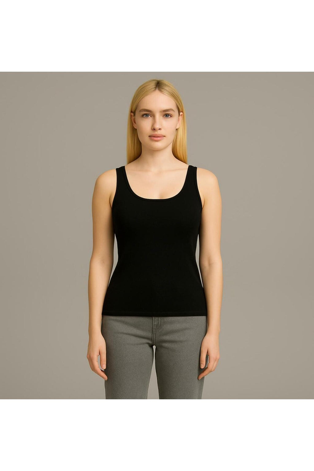 Kadın Kalın Askılı T-shirt-d815