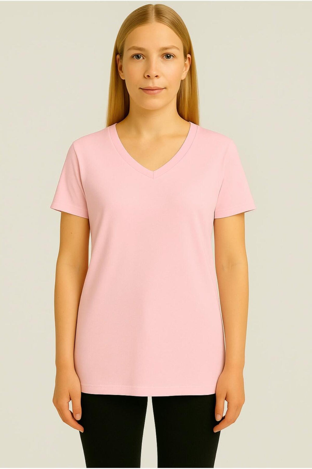 Kadın Kısa Kollu Pamuklu Oversize Rahat Kesim T-shirt-d804-k