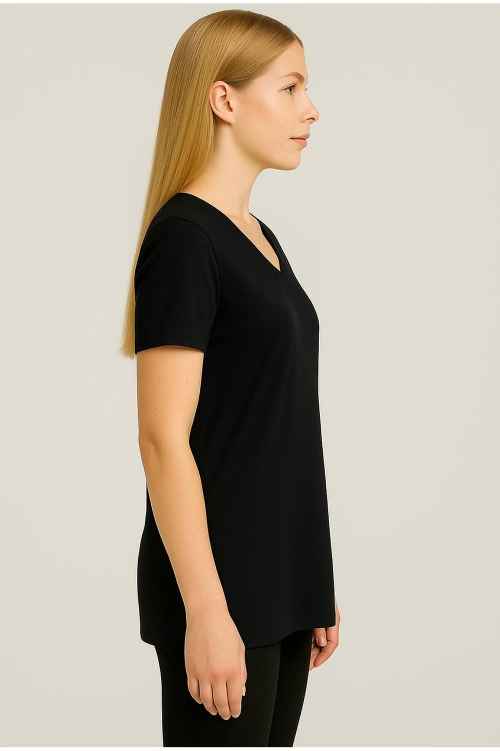 Kadın Kısa Kollu Pamuklu Oversize Rahat Kesim T-shirt-d804-k