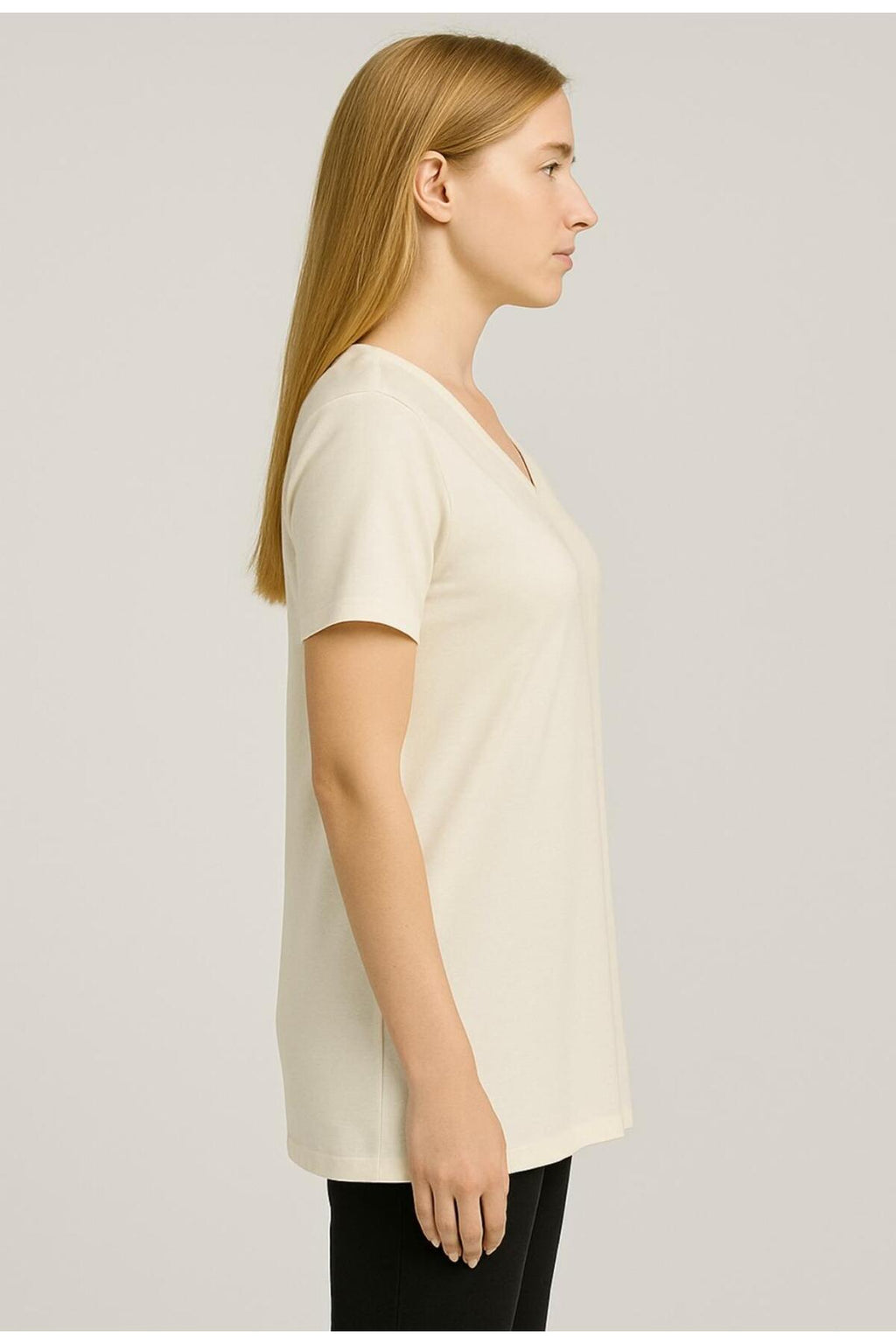 Kadın Kısa Kollu Pamuklu Oversize Rahat Kesim T-shirt-d804-k