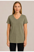 Kadın Kısa Kollu Pamuklu Oversize Rahat Kesim T-shirt-d804-k