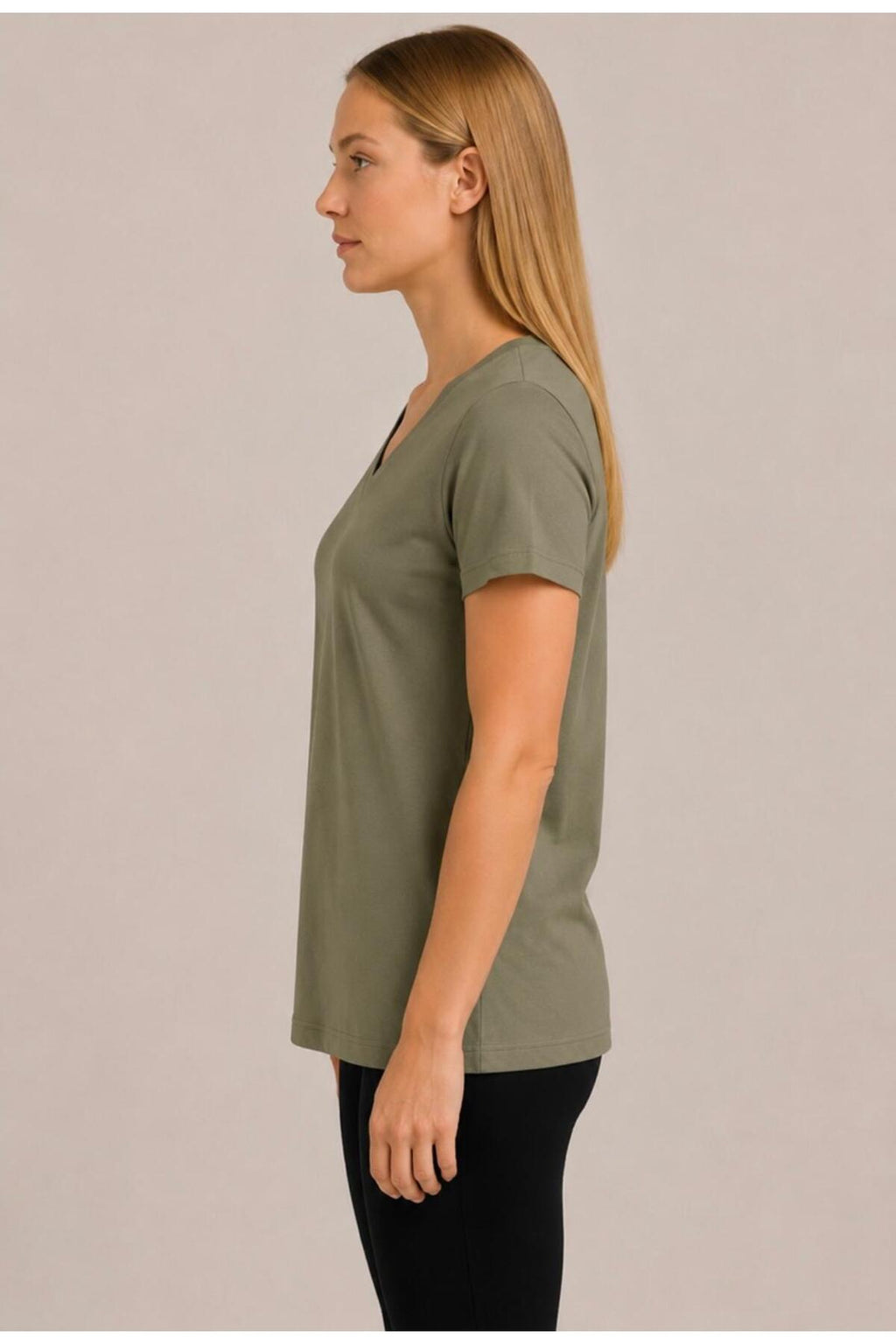 Kadın Kısa Kollu Pamuklu Oversize Rahat Kesim T-shirt-d804-k