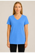 Kadın Kısa Kollu Pamuklu Oversize Rahat Kesim T-shirt-d804-k