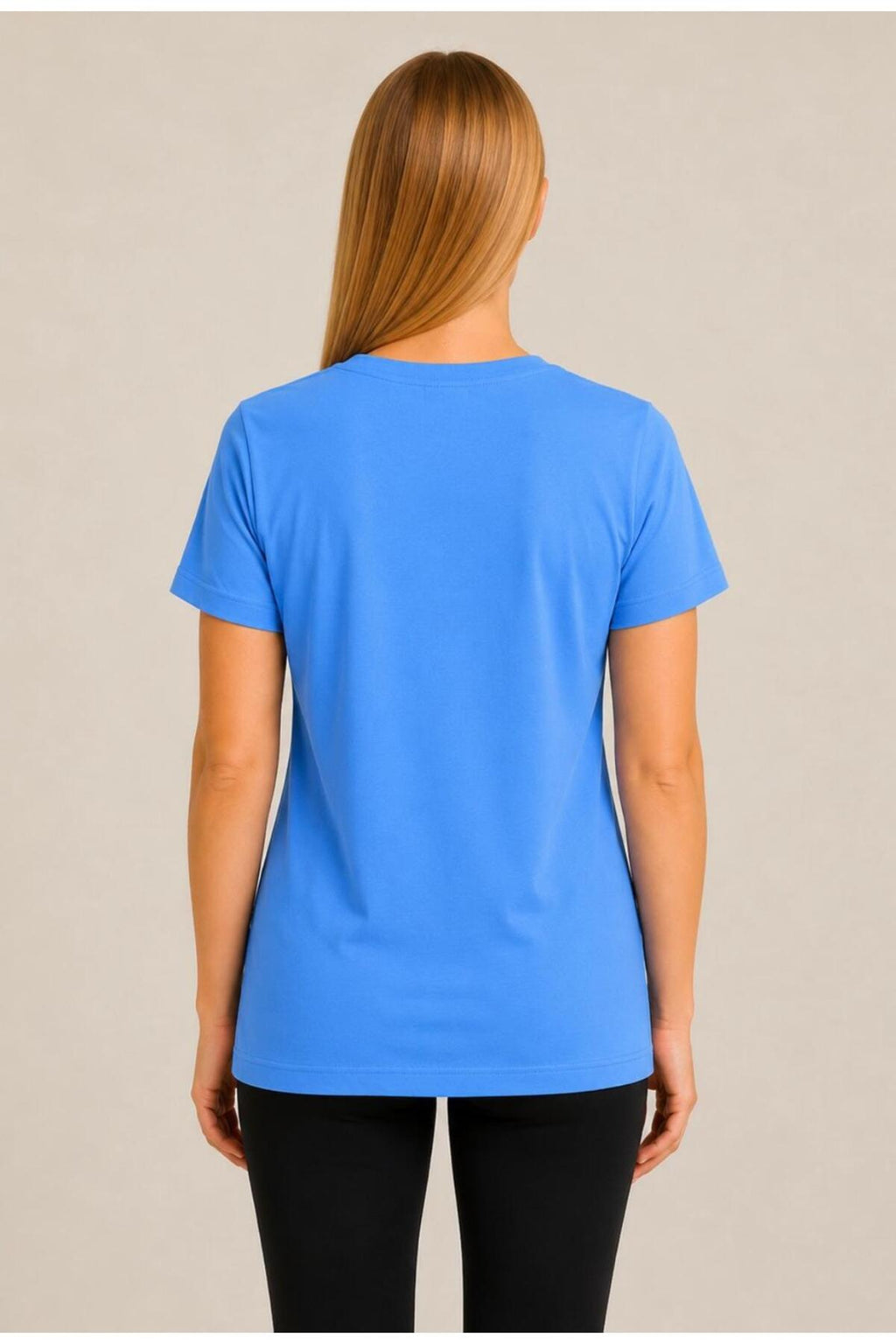 Kadın Kısa Kollu Pamuklu Oversize Rahat Kesim T-shirt-d804-k