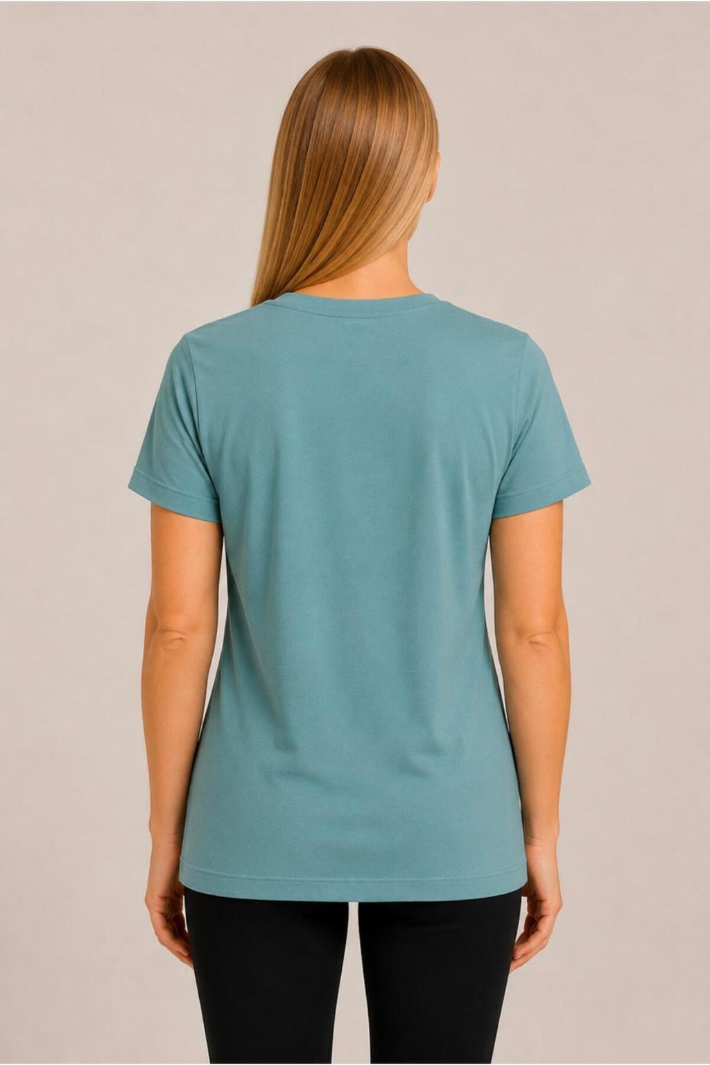 Kadın Kısa Kollu Pamuklu Oversize Rahat Kesim T-shirt-d804-k